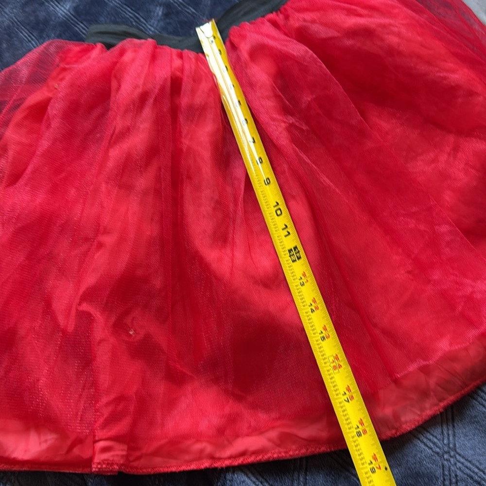 Halloween Costume Red Tulle Tutu Skirt with lights and tail one size - Picture 16 of 17